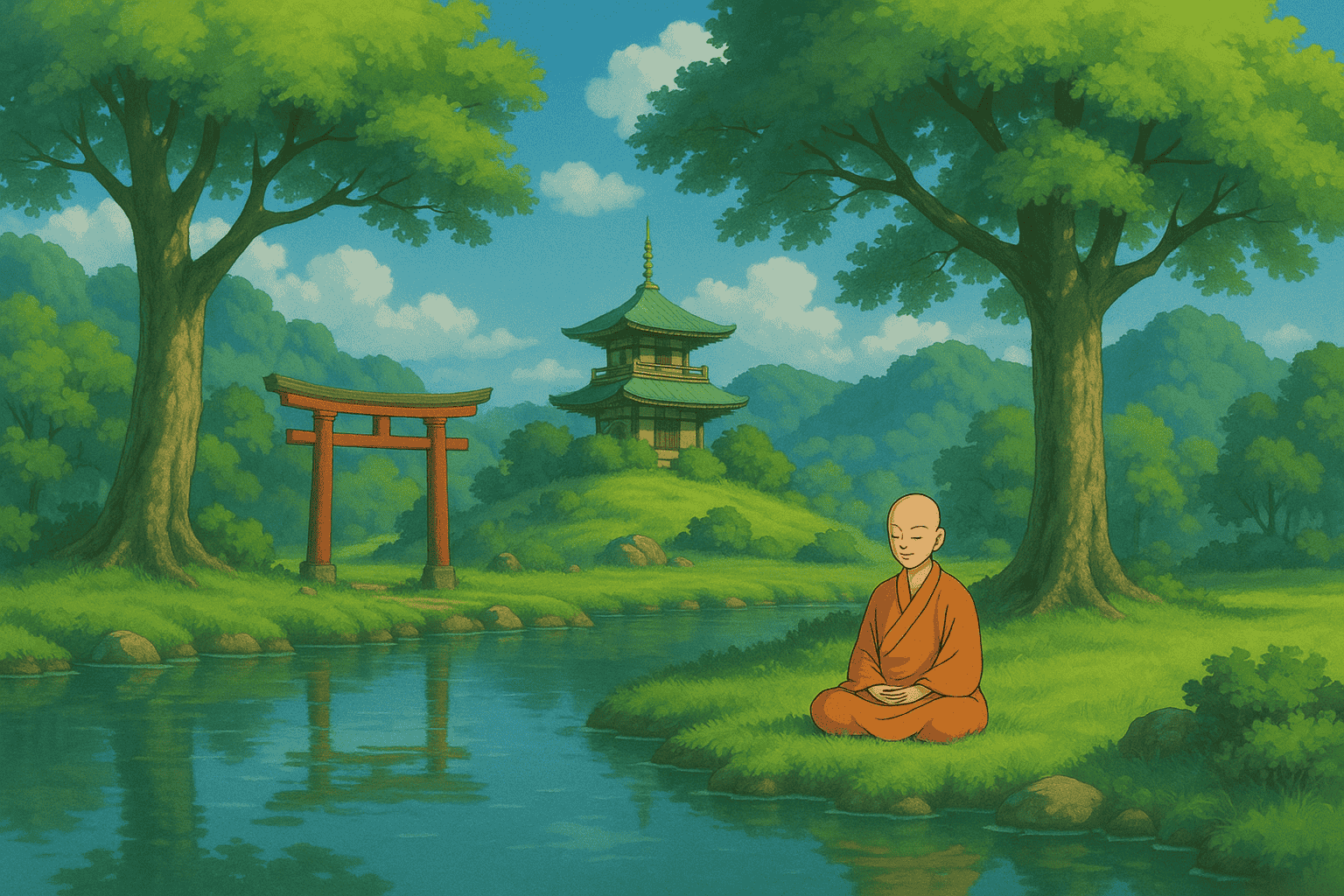 A calming, minimalist illustration