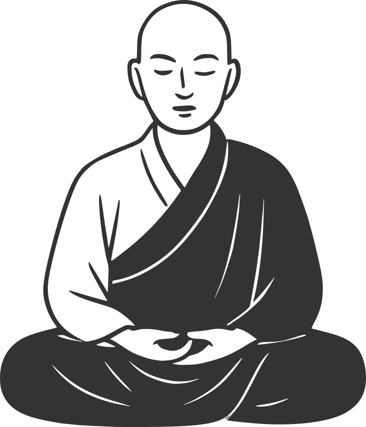 A person meditating peacefully